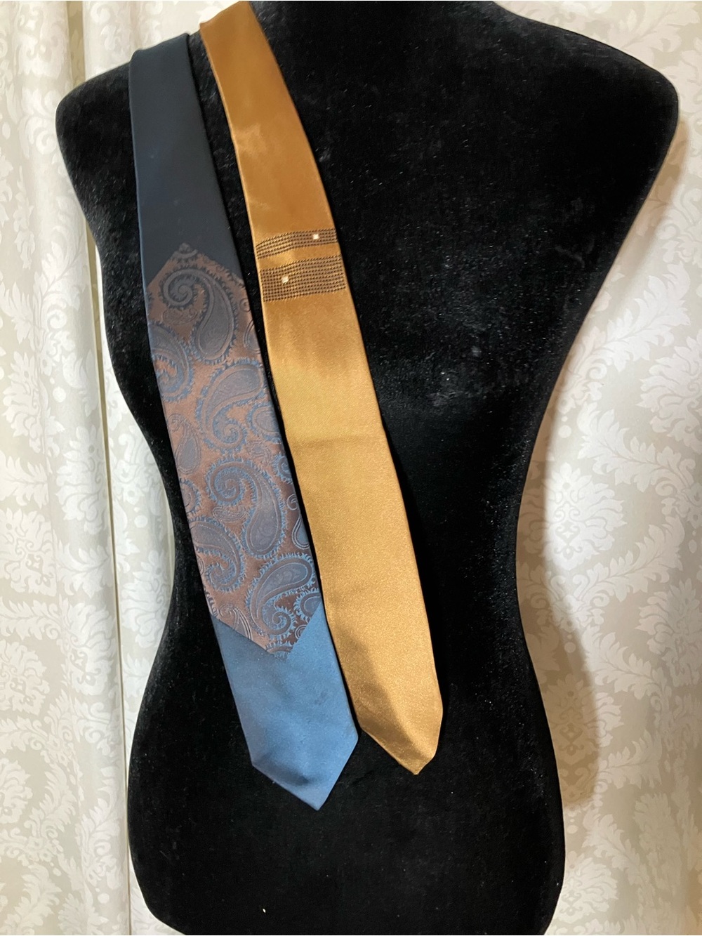 Two 1980’s Vintage Skinny Silk Ties
